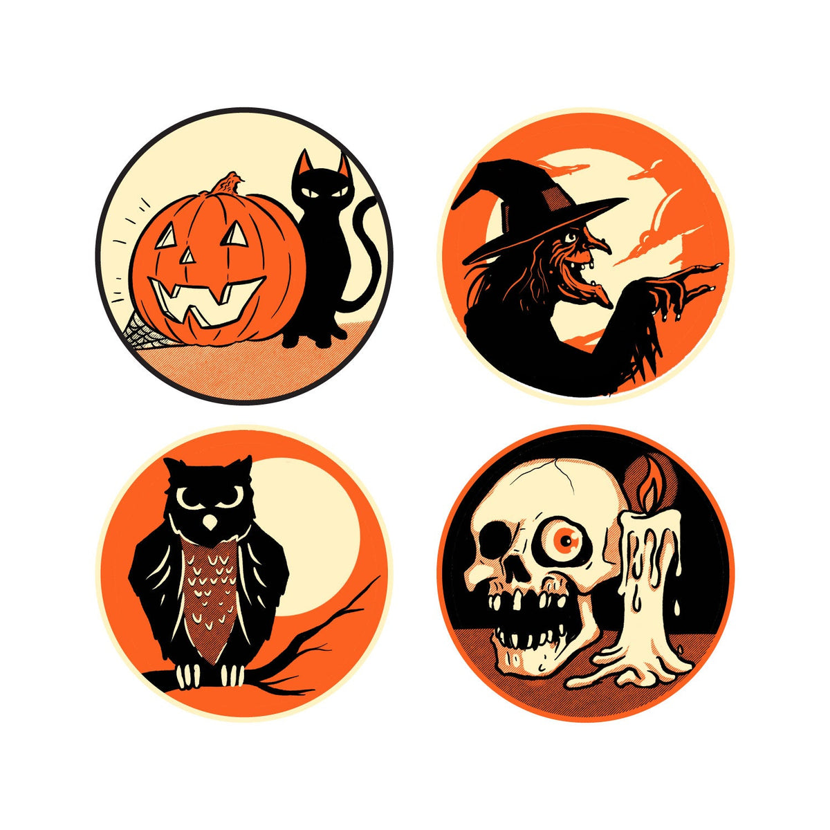 Classic Halloween Sticker Pack (4 ct)