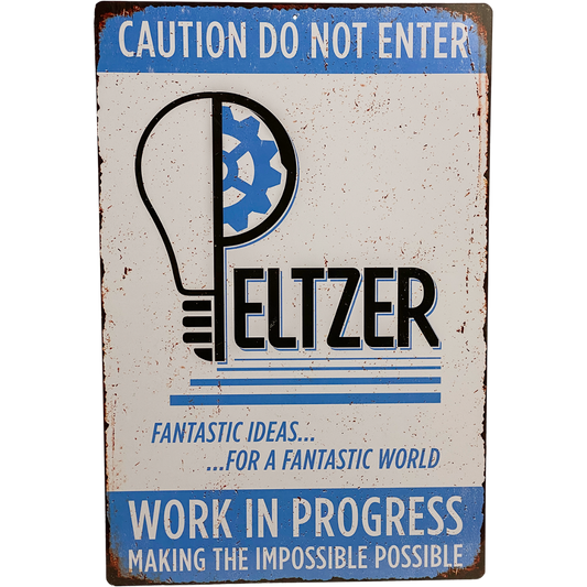 Gremlins Peltzer Workshop Metal Sign