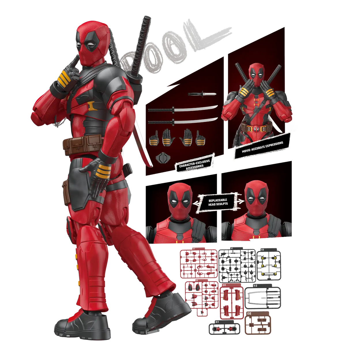 Marvel Deadpool & Wolverine Champion Class 04 Deadpool Model Kits | Blokees