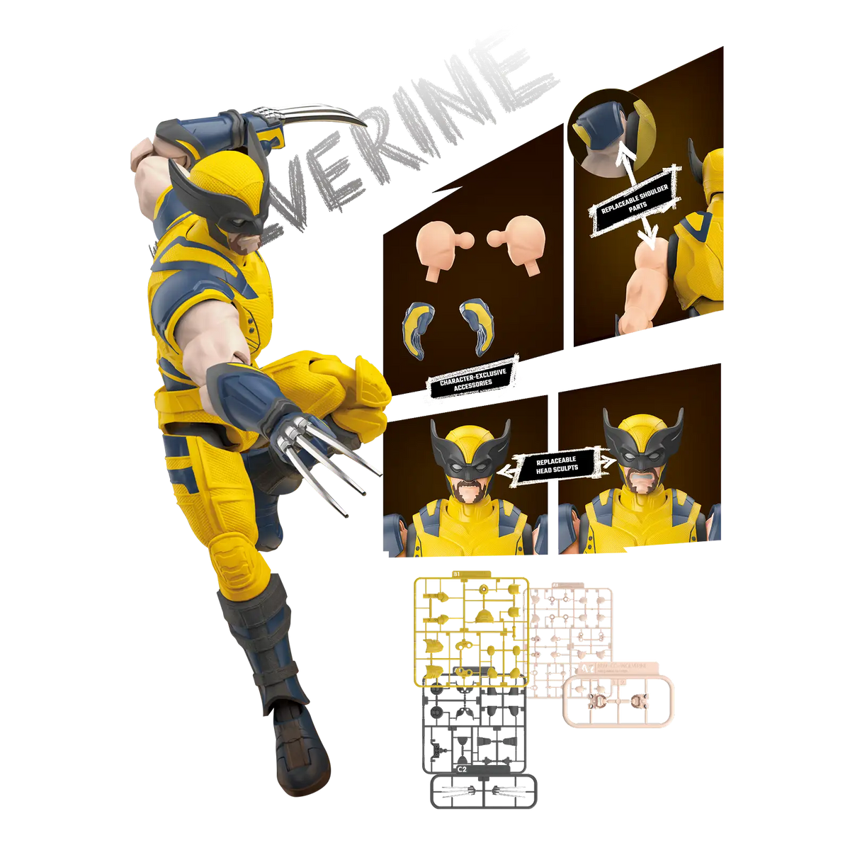 Marvel Deadpool & Wolverine Champion Class 05 Wolverine Model Kits | Blokees