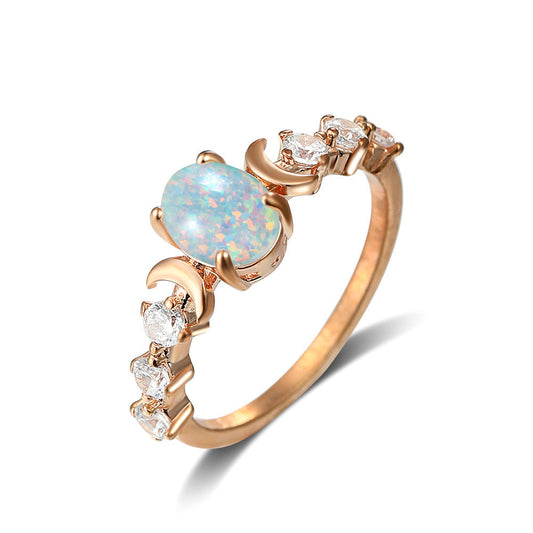 Oval Synthetic Opal Ring