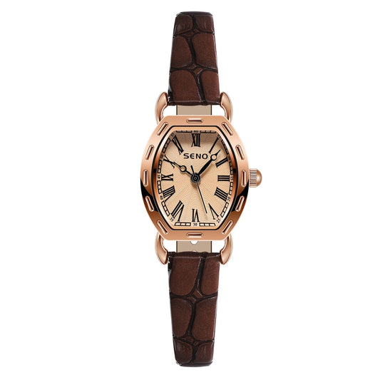 Retro Barrel Water-Resistant Watch