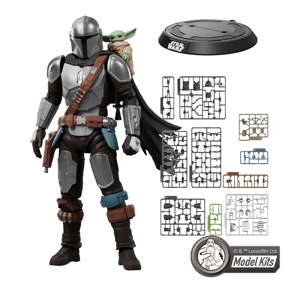 STAR WARS: THE MANDALORIAN & GROGU™ CHAMPION CLASS 05 DIN DJARIN™ & GROGU™ MODEL KITS | BLOKEES