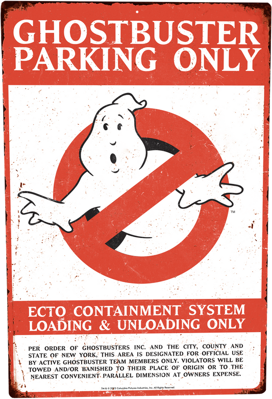 Ghostbusters - Parking Metal Sign