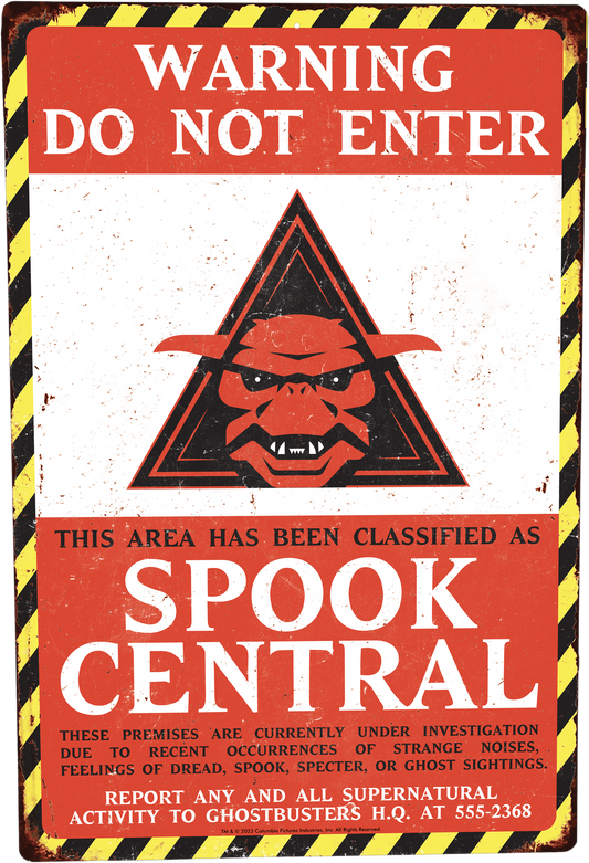 Ghostbusters - Spook Central Metal Sign