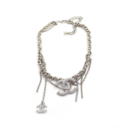 18K  Chanel Chain Diamond Necklace