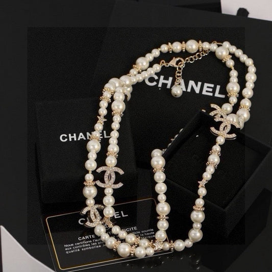 18K  Chanel 26C Long Pearl Necklace
