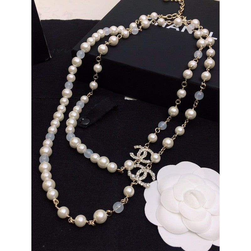18K  Chanel Long Pearl Necklace