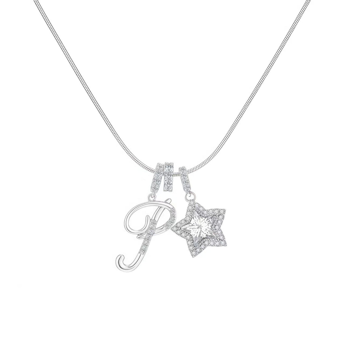 Initial & Star Pendant Necklace – Waterproof & Tarnish-Free